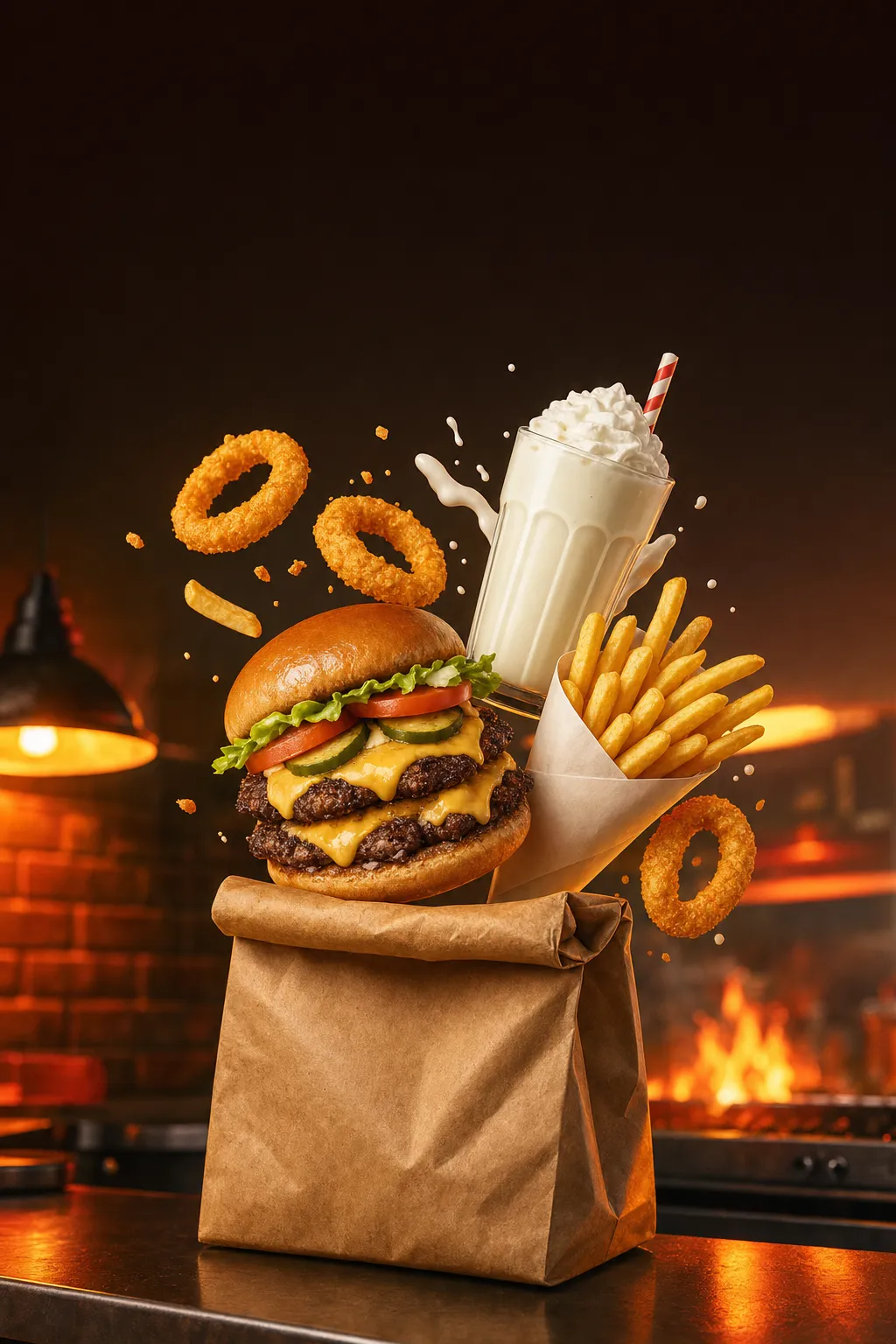 Brasa Burger · Pega Rápido — tela de campanha jogável